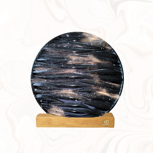 Dekorationsplatte 3D geriffelt weiß