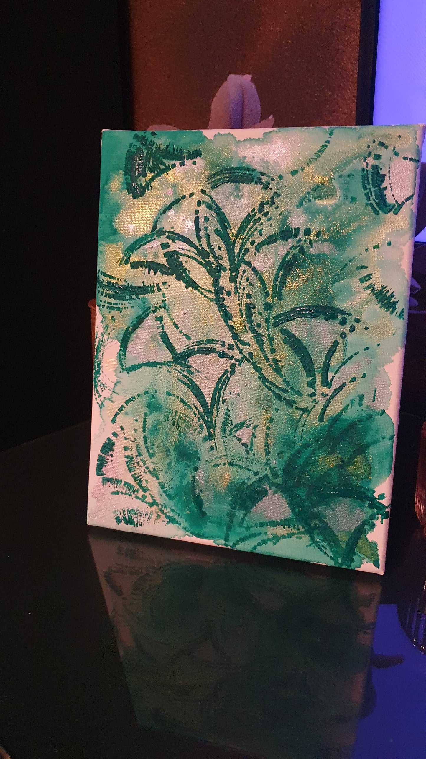 Acrylbild Grünzauber