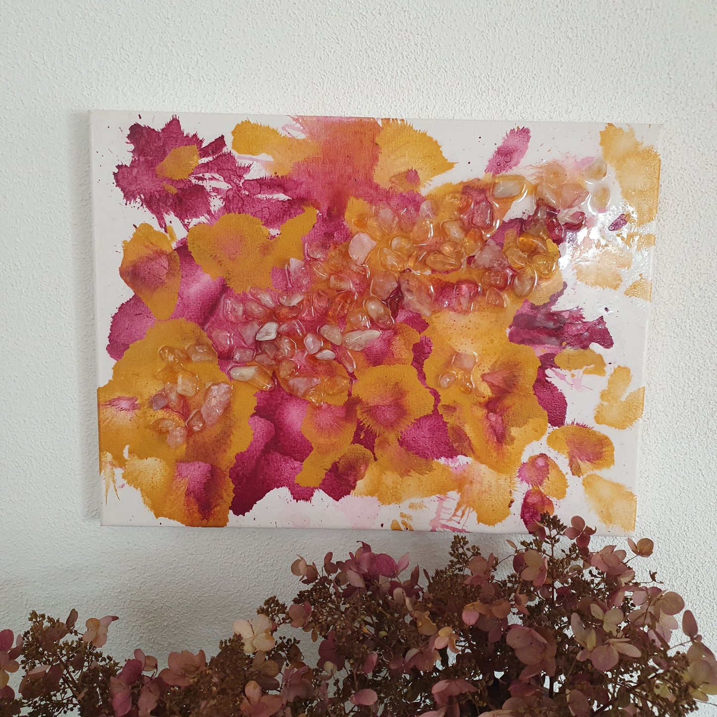 Edelsteinbild Citrinblüten