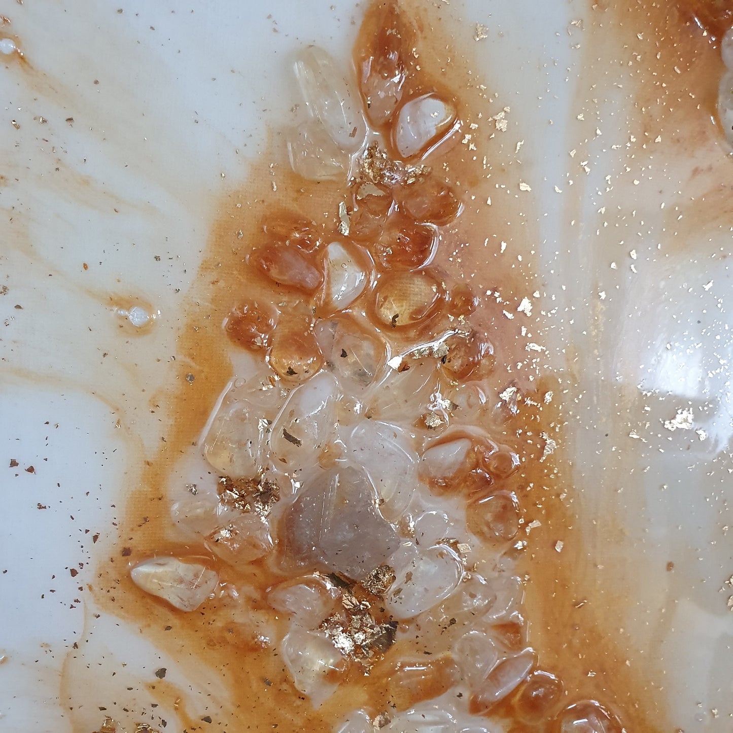 Edelsteinbild Citrin Feuer