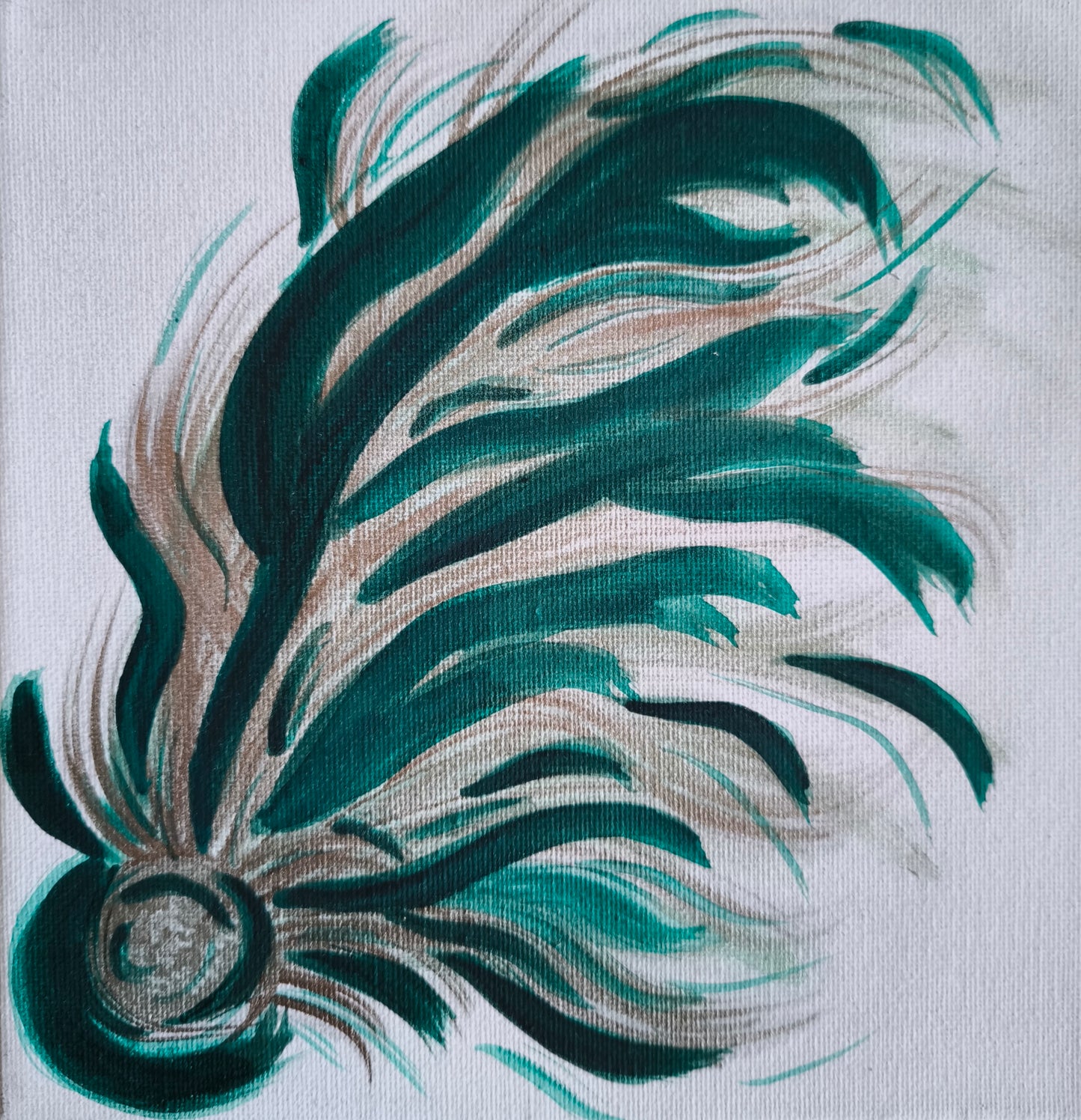 Aquarellbild Jagdfeder