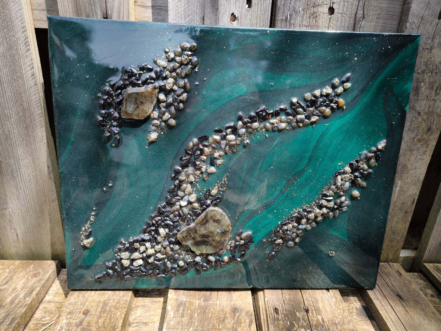 Edelstein Bild Labradorit Flamme