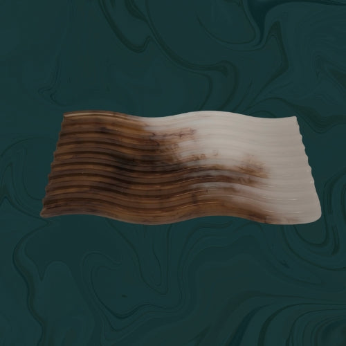 Dekorationsplatte Welle Mocca