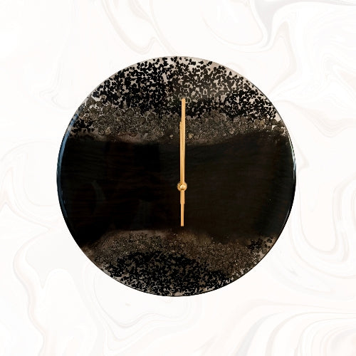 Wanduhr Schungit