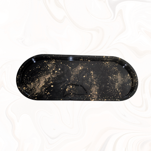 Tablett Oval 30cm schwarz